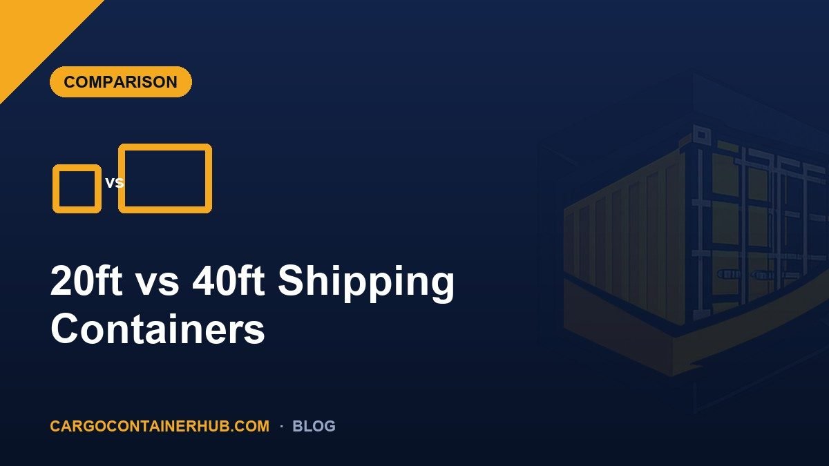 20ft vs 40ft Shipping Containers: Which Size Is Right for You?