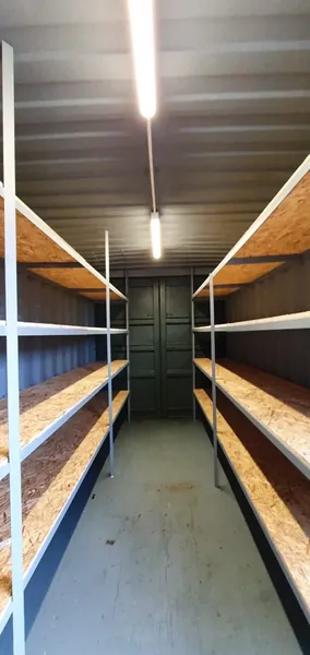20 x 8Ft 9ft 6 high cube Container, With Anti Condensation, Lighting & Shelving. for sale – Available (photo 8)