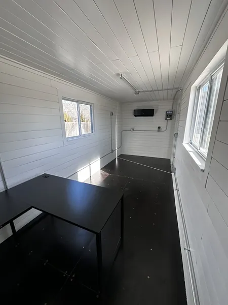 20ft 20’ Slate Gray Shiplap 120V Shipping Container Office Mini Split for sale – New (photo 4)