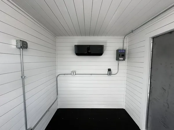 20ft 20’ Slate Gray Shiplap 120V Shipping Container Office Mini Split for sale – New (photo 6)