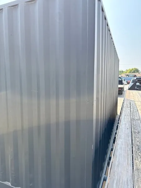 20ft Shipping Container – Matte Black w/ 12’ Side Roll-Up Door for sale – Available (photo 4)
