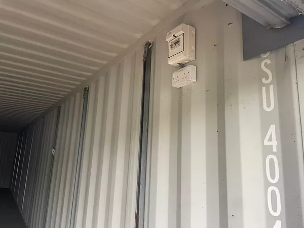 40/8 Shipping Container with Rollup and electrics and lights for sale – Used (Cargo Worthy) (photo 2)