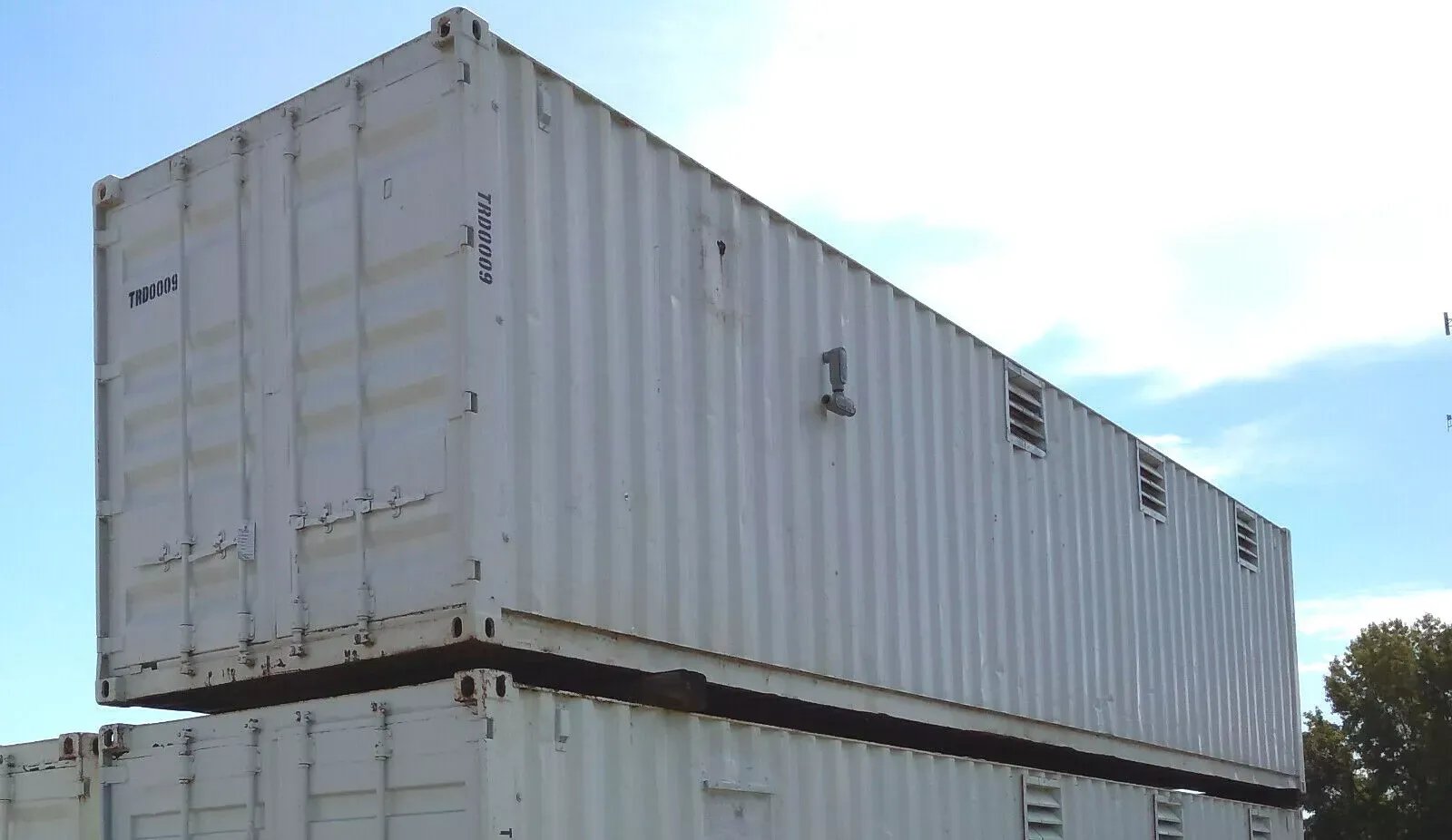 40 ft Container Shop – Climate Controlled Office + Inventory Storage / Racking for sale – Available