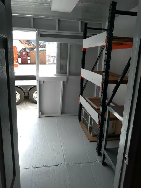 40 ft Container Shop – Climate Controlled Office + Inventory Storage / Racking for sale – Available (photo 7)