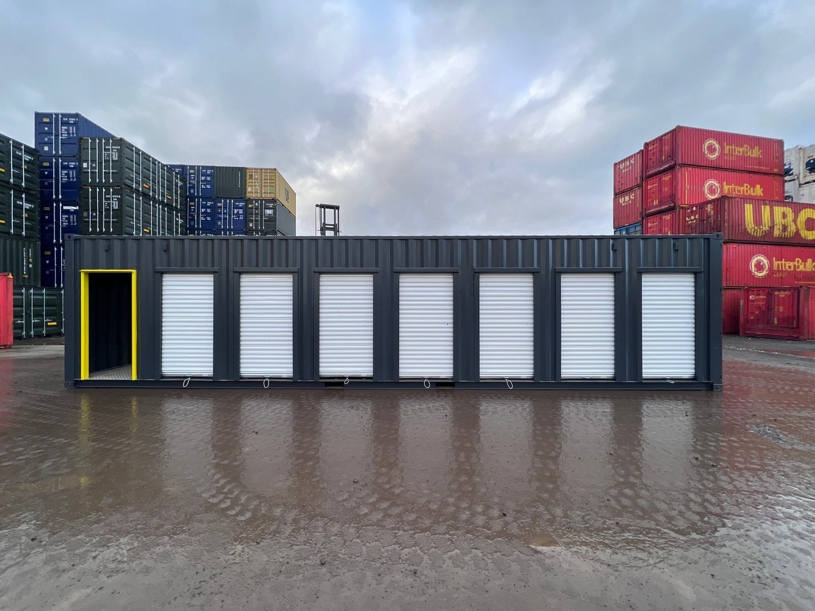 40ft High Cube Multi-Store Container – 7-Bay Self Storage Unit for sale – Available
