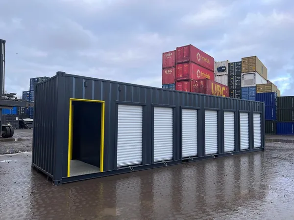 40ft High Cube Multi-Store Container – 7-Bay Self Storage Unit for sale – Available (photo 3)