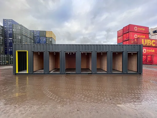 40ft High Cube Multi-Store Container – 7-Bay Self Storage Unit for sale – Available (photo 4)