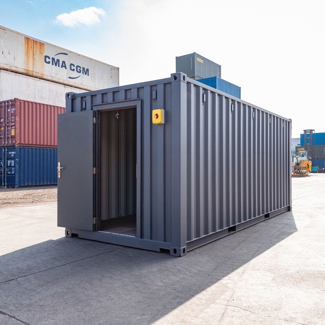 Enhanced 20ft Standard Shipping Container – Grey Finish for sale – Available