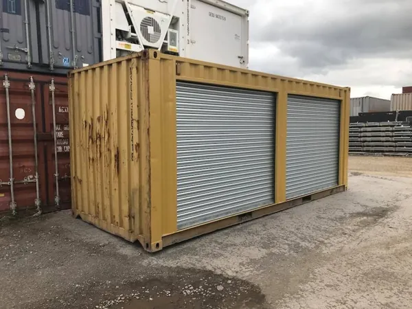 Yellow 20ft Container – Dual Side Roll-Up Doors for sale – Used (Cargo Worthy) (photo 4)